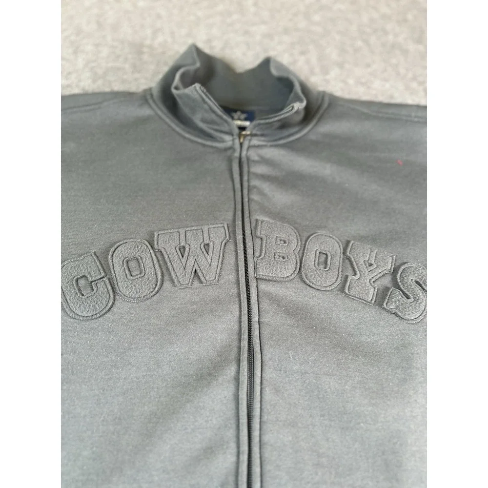 NFL Dallas Cowboys Full Zip Jacket - Mens‎ Size XL Large Gray